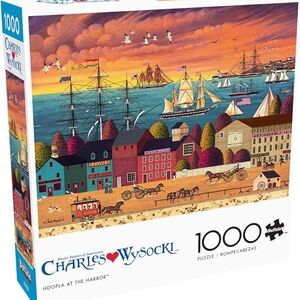 Charles Wysocki"- Hoopla At The Harbor"-1000 Piece Jigsaw Puzzle Buffalo Games